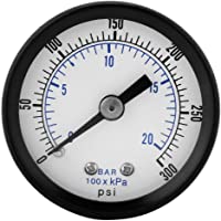 Akozon Manómetro Mini Medidor de Presión para combustible- aceite- aire- agua- líquido- 0-20bar - 0-300psi- Rosca de 1-8…